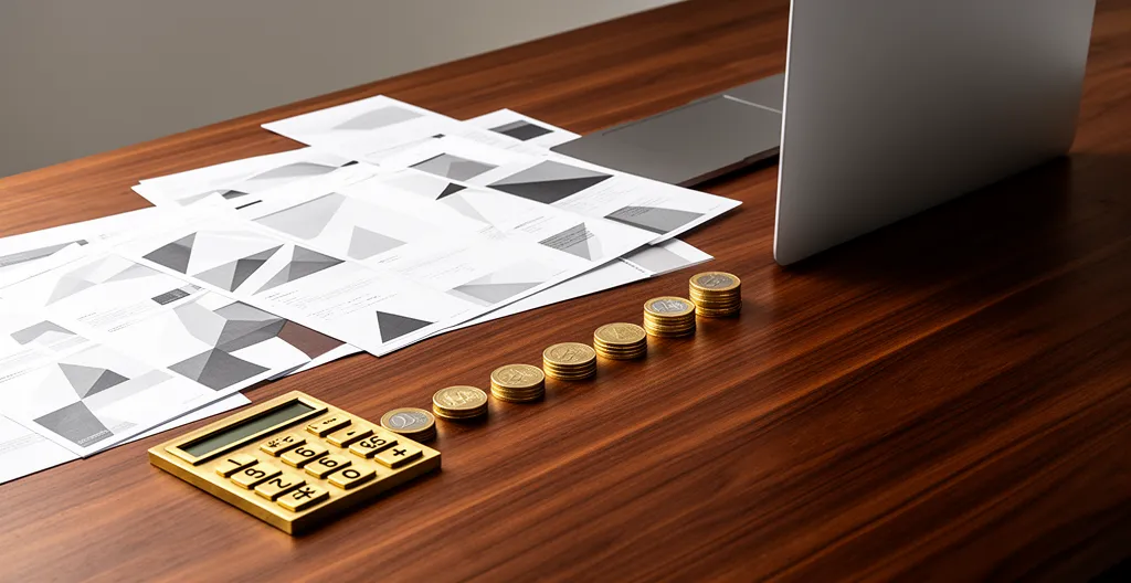 Calcoli fiscali e documenti per detrazioni 730 su scrivania professionale