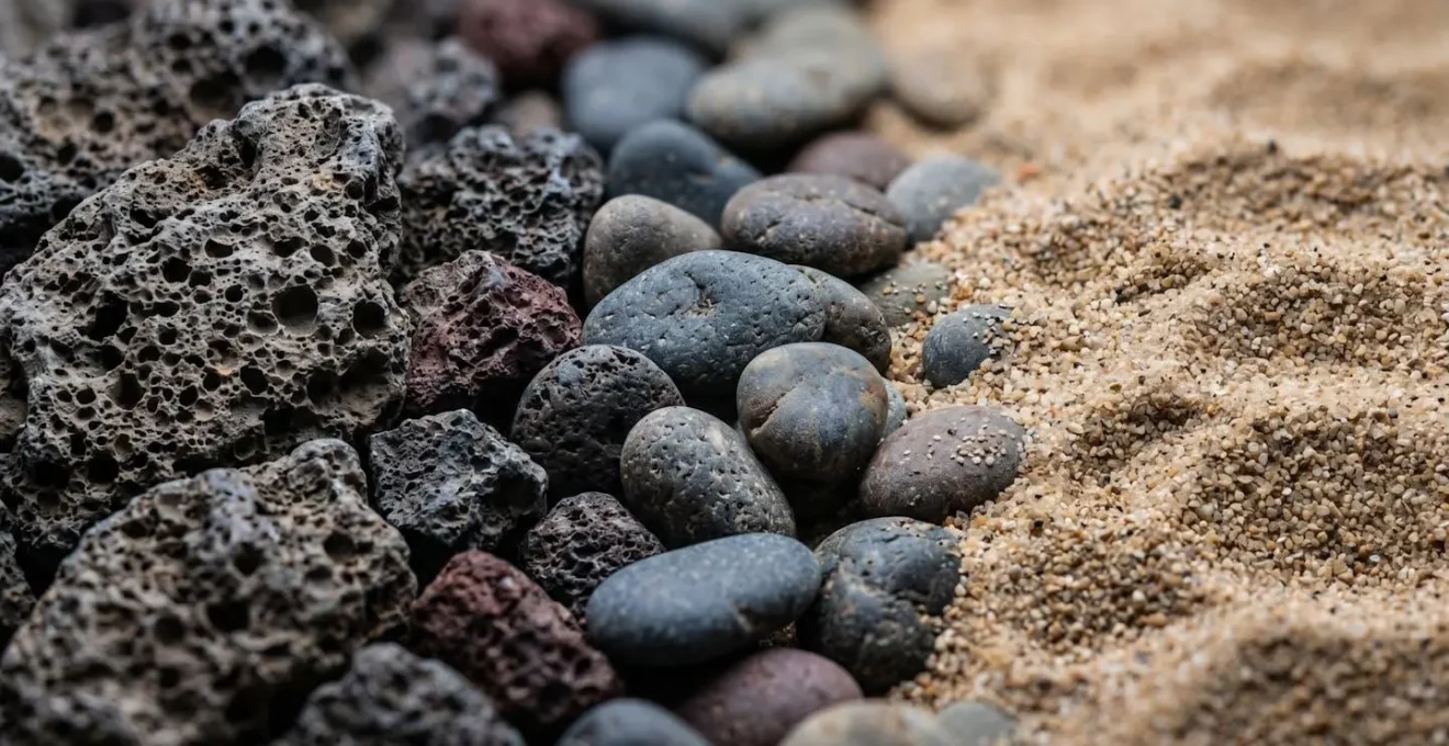 Transizione visuale dal rischio elevato alla sicurezza attraverso texture naturali